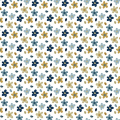 A seamless ditsy floral pattern with a charming, vintage cottagecore aesthetic.