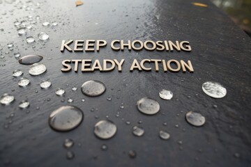 Metallic Lettering Keeps Choosing Steady Action on Dark Board Surface