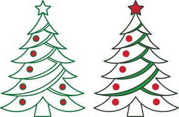 Christmas Tree Clip Art Illustration. Festive Christmas Tree Clip Art. Holiday Christmas Tree Illustration. Cute Christmas Tree Clip Art. Classic Christmas Tree Artwork. Winter Holiday Christmas Tree