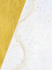 Golden textured background with swirls isolated on white background