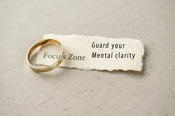 Paper Ring Focuses on Guarding Mental Clarity Against Distractions