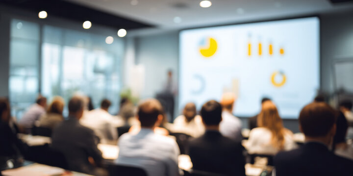 Business Seminar Audience Watching Data Presentation