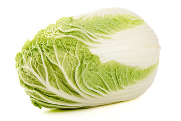 Fototapeta premium Napa Cabbage Head, isolated on white background