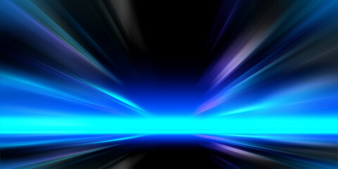 Speed light smart modern city and skyscrapers town with neon futuristic technology background, future virtual reality, motion effect, high speed light banner 