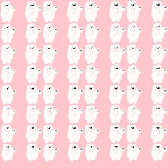 seamless pattern with white bear