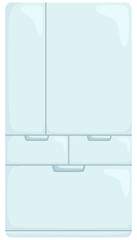 シンプルな冷蔵庫のイラスト ベクター素材