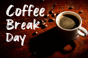 Hot Coffee Cup During Work Break