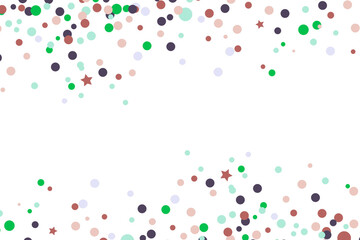 Colorful Confetti Dots Frame Background