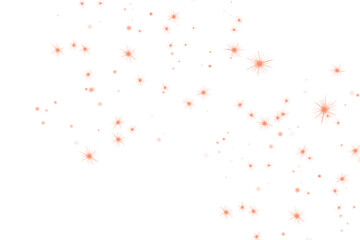 Orange Sparkle Stars Abstract Background
