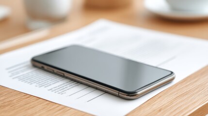 Convenient Phone Scanning on Paperwork for Efficient Document Management and Highlighting Important Information in a Modern Workspace