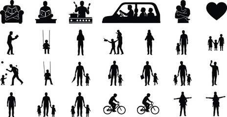 Black Line Icons for Outdoor Travel and Adventure Gear