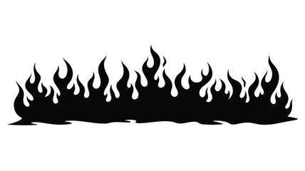 A striking black flame design a dramatic and intense silhouette