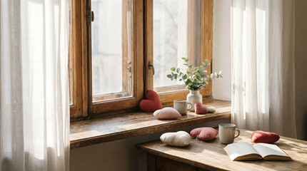 Valentine's Day Image Background. Photorealistic Image of Valentine's Day.