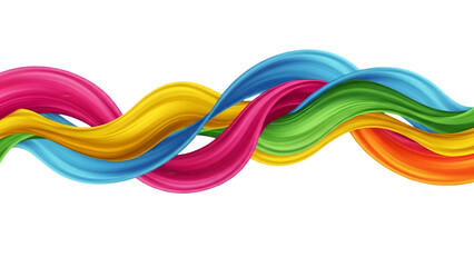 Fototapeta premium Holly day colorful ribbon waves vibrant art design seo friendly image