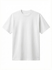 Naklejka premium White t-shirt suitable for logo placement on the front and back sides.