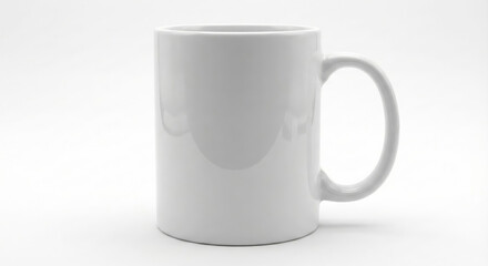 Fototapeta premium This mug is plain and isolated, perfect for custom logos or branding ideas.