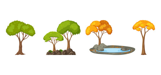 Colorful Tree Vector Illustration &ndash; Vibrant Multicolor Nature Design, Artistic Decorative Foliage Concept for Eco, Growth & Modern Graphic Use