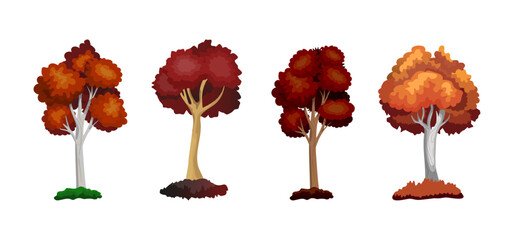 Colorful Tree Vector Illustration &ndash; Vibrant Multicolor Nature Design, Artistic Decorative Foliage Concept for Eco, Growth & Modern Graphic Use