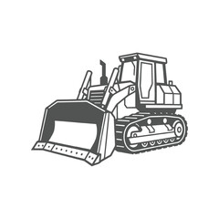 Heavy Duty Bulldozer Construction Vehicle Icon