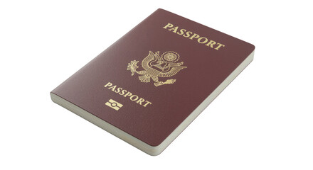 Passport isolated on transparent background official travel document for international trips