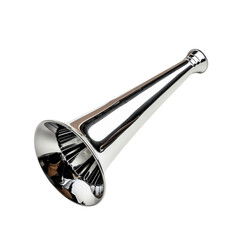 Chrome Car Horn in Modern Design with Bright Reflections on Isolated White Background for Automotive Advertising isolated on transparent background