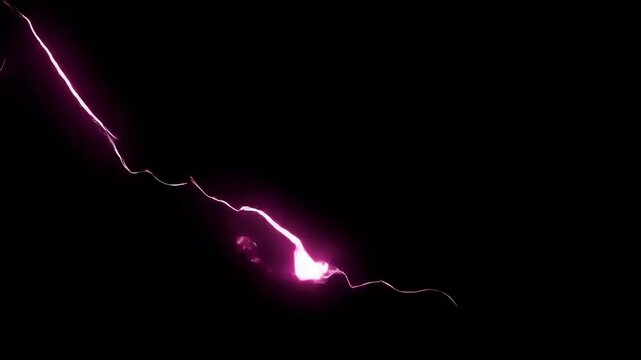 Dynamic electric surge with vibrant purple lightning patterns