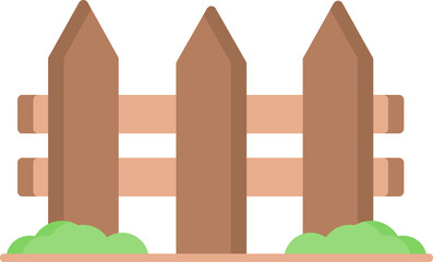 Simple wooden picket fence with green shrubbery below evokes cozy fall season vibes, perfect for seasonal designs.