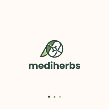 letter P with leaves and stars for herbal and pharmaceutical logos