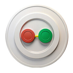 Electric Switch with Red and Green Buttons