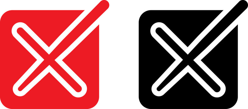 Two cross mark symbols