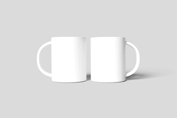Blank mug mockup - 3D illustration