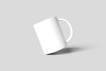 Blank mug mockup - 3D illustration