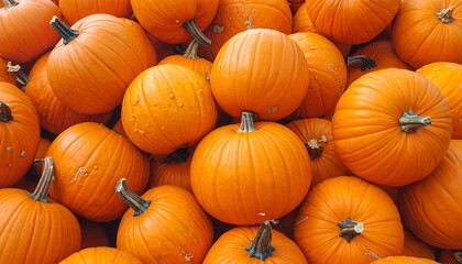 Pile of Pumpkins - A Vibrant Autumn Harvest Display.