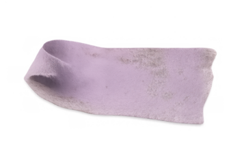 Purple vintage paper element with torn edges showing textured surface, transparent background for design assets