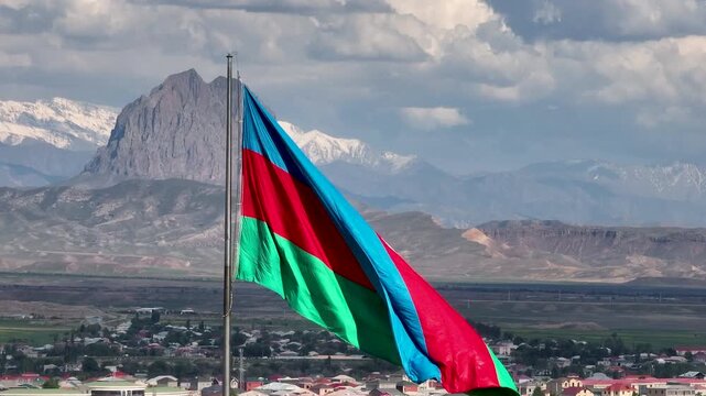 Drone Footage of Nakhchivan Autonomous Republic Landscape, Azerbaijan