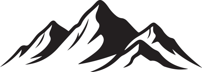 Mountain silhouette illustration