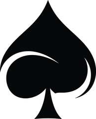A black spade symbol on a white background