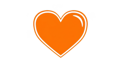 Simple orange heart