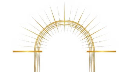Golden sunburst archway