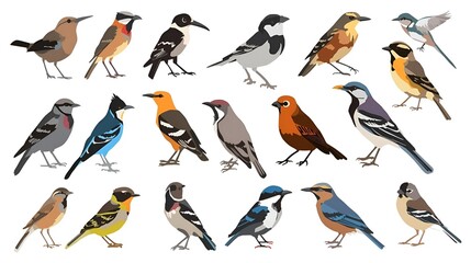 collection of birds