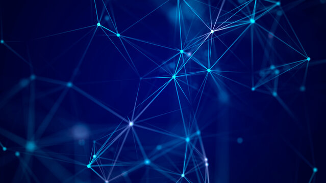 Digital communication matrix. Information flows. Technological background of neural networks. 3D rendering.