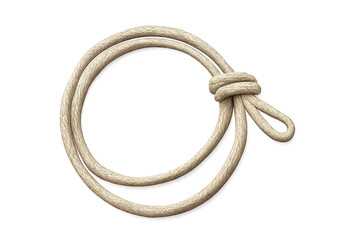 Naklejka premium Rope knot lasso design with transparent background, western style.