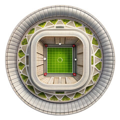 Aerial View of Modern Football Stadium