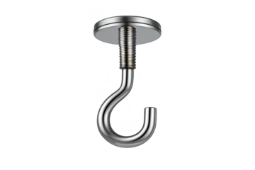 Ceiling Mounted Screw Hook - Isolated with a transparent background