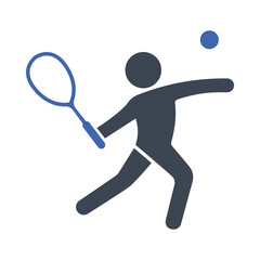 Person holding a racket icon
