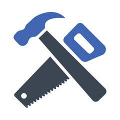 Hammer and saw icon