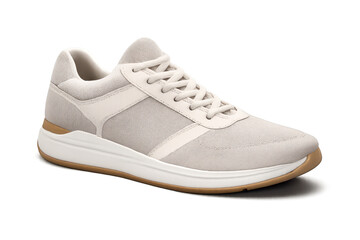 Stylish Leather Sneaker with a transparent background, perfect for ads.