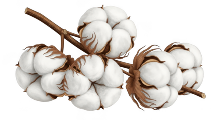 Cluster of cotton bolls