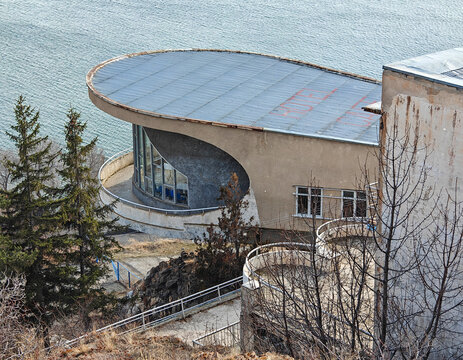 Sevan, Armenia - built on the shores of Sevan Lake during URSS rule as a retreat for the Writers' Union of Armenia, the Writers House is one of the finest example of Soviet Brutalism
