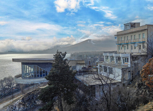 Sevan, Armenia - built on the shores of Sevan Lake during URSS rule as a retreat for the Writers' Union of Armenia, the Writers House is one of the finest example of Soviet Brutalism
